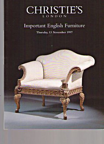 Christies 1997 Important English Furniture
