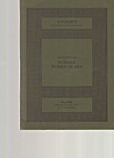 Sothebys 1980 Russian Works of Art