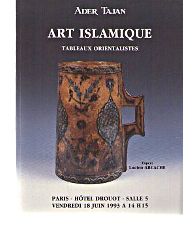 Ader Tajan 1993 Islamic Arts, Orientalist Paintings - Click Image to Close