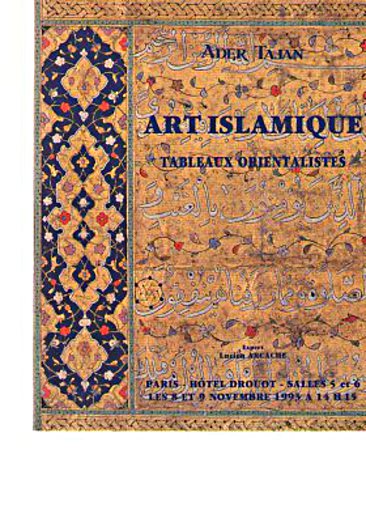 Tajan 1993 Islamic Art, Orientalist Paintings