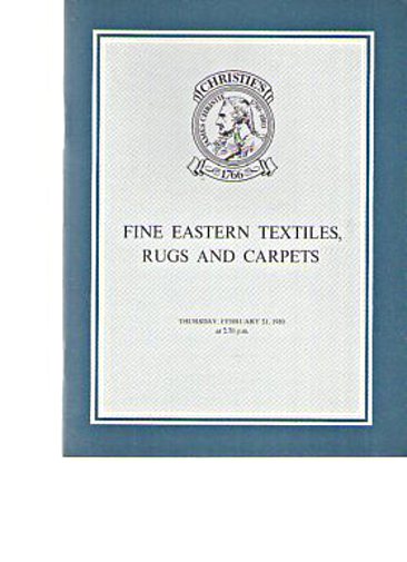 Christie Febvruary 1980 Fine Eastern Textiles Rugs & Carpets - Click Image to Close