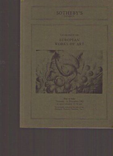 Sothebys 1983 European Works of Art