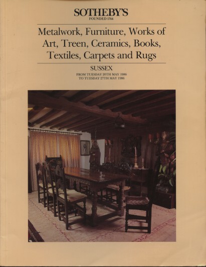 Sothebys 1986 Metalwork, Furniture, Works of Art, Treen