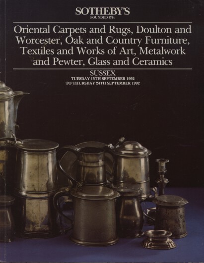 Sothebys 1992 Oak and Country Furniture, Metalwork and Pewter