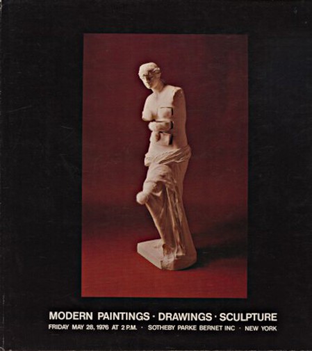 Sotheby Parke Bernet May 1976 Modern Paintings, Drawings, Sculpture