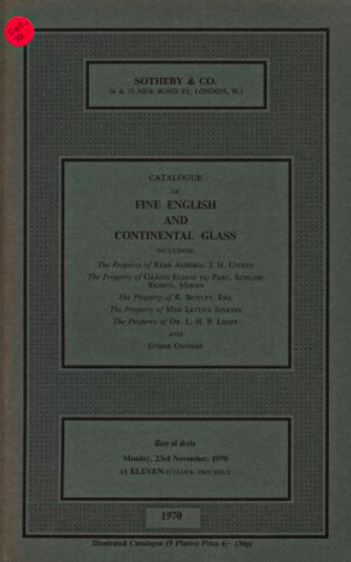 Sothebys 1970 Fine English and Continental Glass
