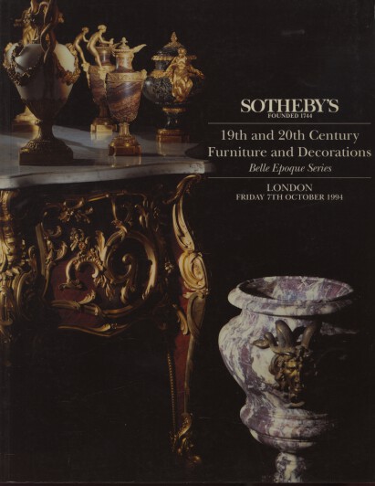 Sothebys 1994 19th & 20th Century Furniture and Decorations (Digital only)