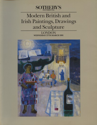 Sothebys March 1991 Modern British, Irish Paintings Drawings Sculpture - Click Image to Close