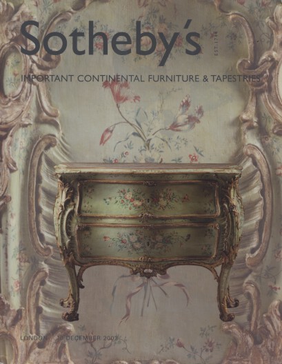 Sothebys 2003 Important Continental Furniture & Tapestries