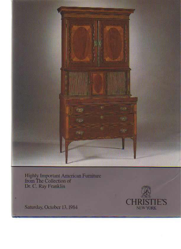 Christies 1984 Franklin Collection Important American Furniture - Click Image to Close