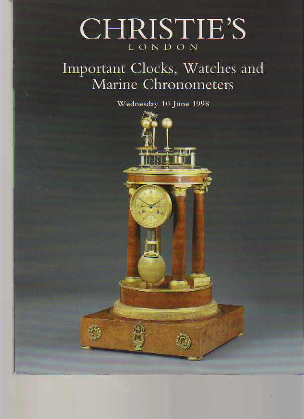 Christies 1998 Important Clocks, Watches, Chronometers