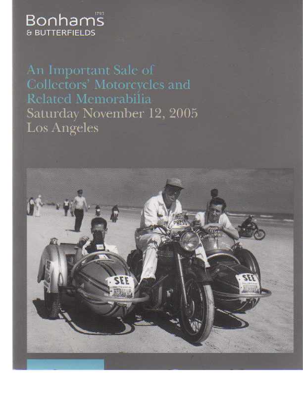 Bonhams 2005 Important Collectors' Motorcycles, Memorabilia - Click Image to Close