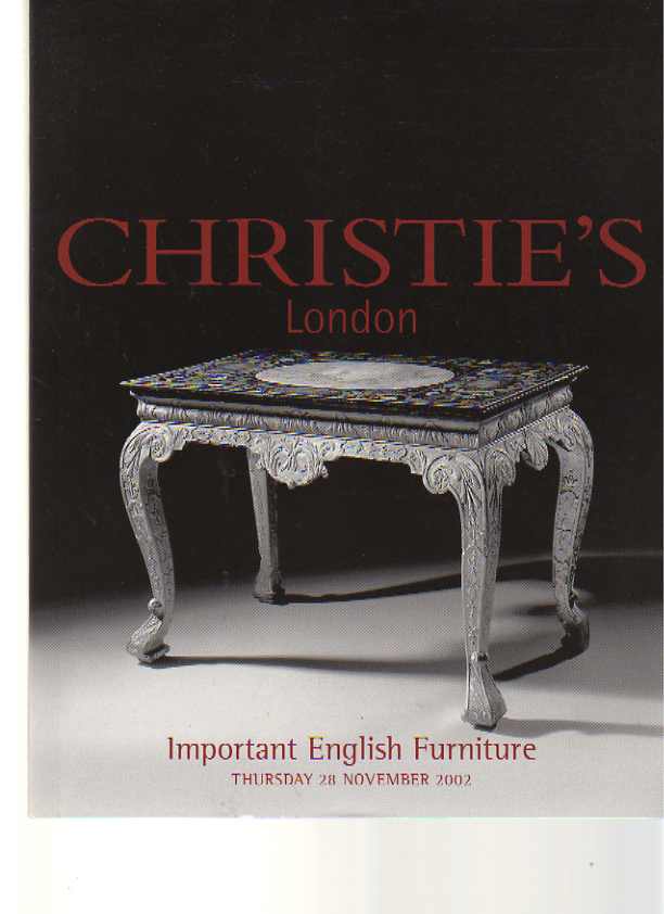 Christies November 2002 Important English Furniture