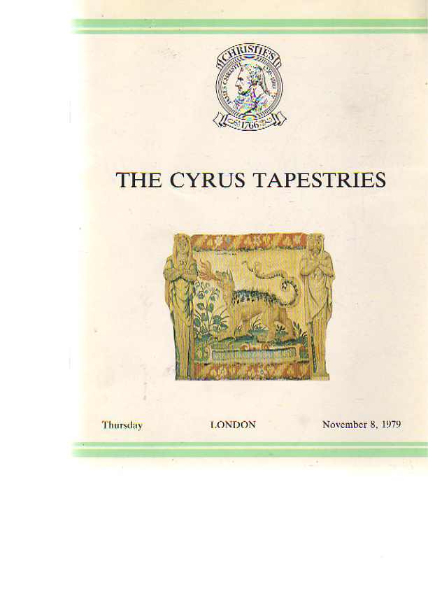 Christies 1979 The Cyrus Tapestries - Click Image to Close