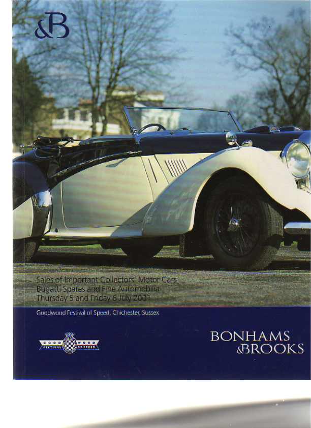 Bonhams & Brooks July 2001 Important Collectors Motor Cars - Click Image to Close