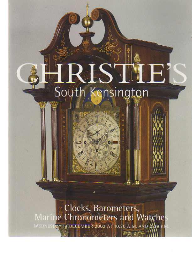 Christies 2002 Clocks, Barometers, Marine Chronometers, Watches