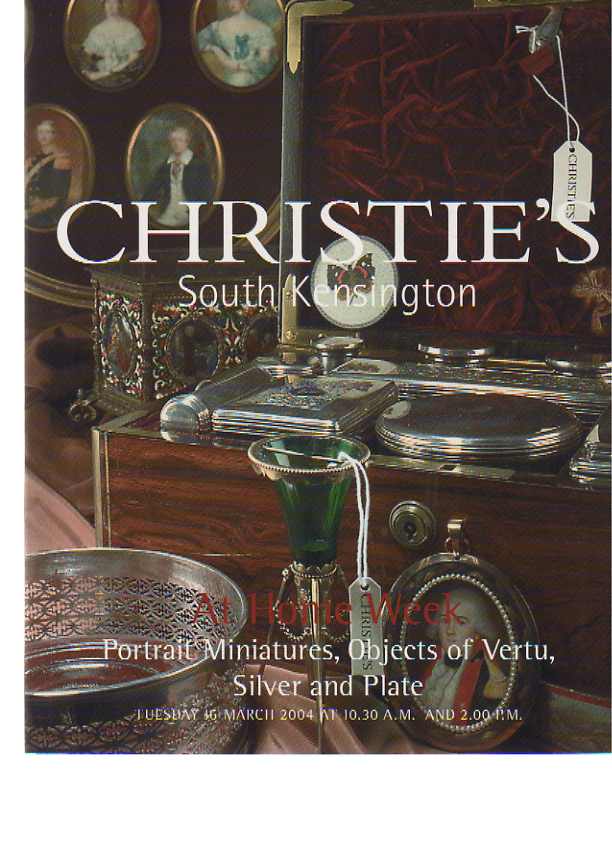 Christies March 2004 Portrait Miniatures, Objects of Vertu, Silver