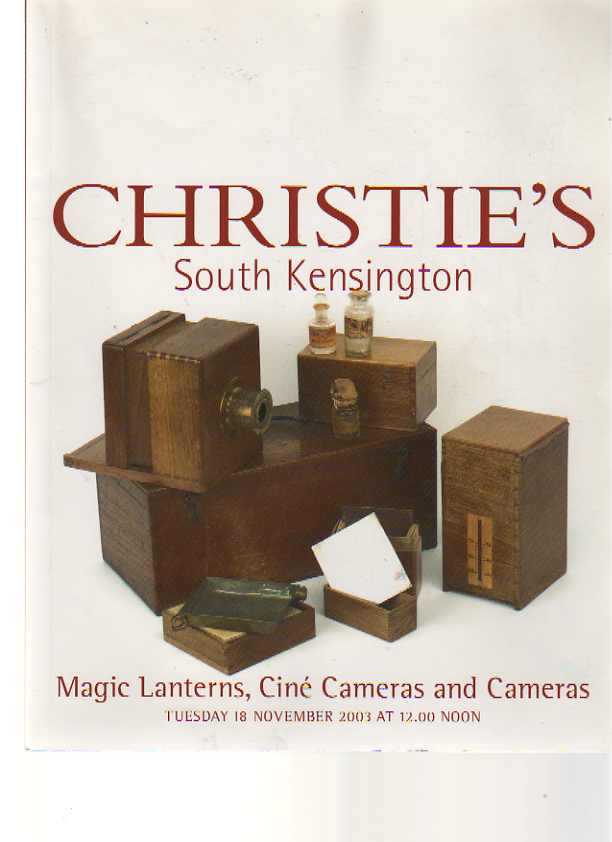 Christies 2003 Magic Lanterns, Cine Cameras & Cameras
