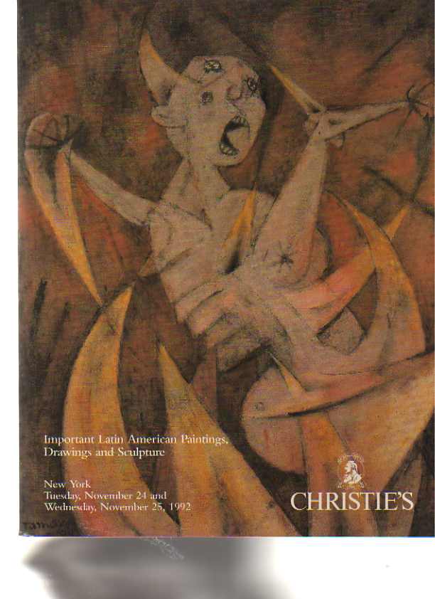Christies November 1992 Latin American Paintings, Drawings & Sculpture Christies November 1992 Latin American Paintings, Drawings & Sculpture