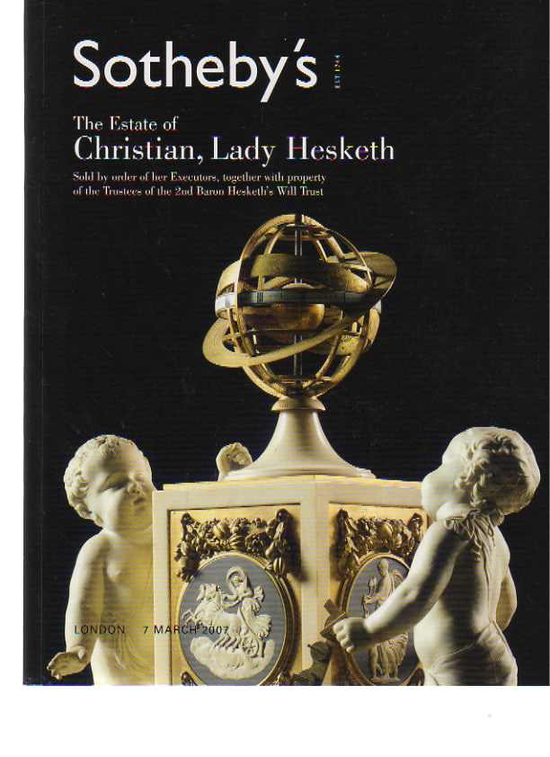 Sothebys 2007 The Estate of Christian, Lady Hesketh