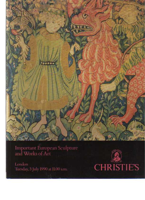 Christies 1990 Important European Sculpture and Works of Art - Click Image to Close