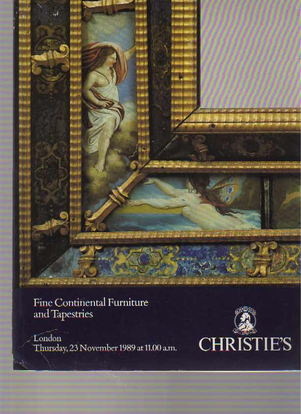 Christies November 1989 Fine Continental Furniture and Tapestries