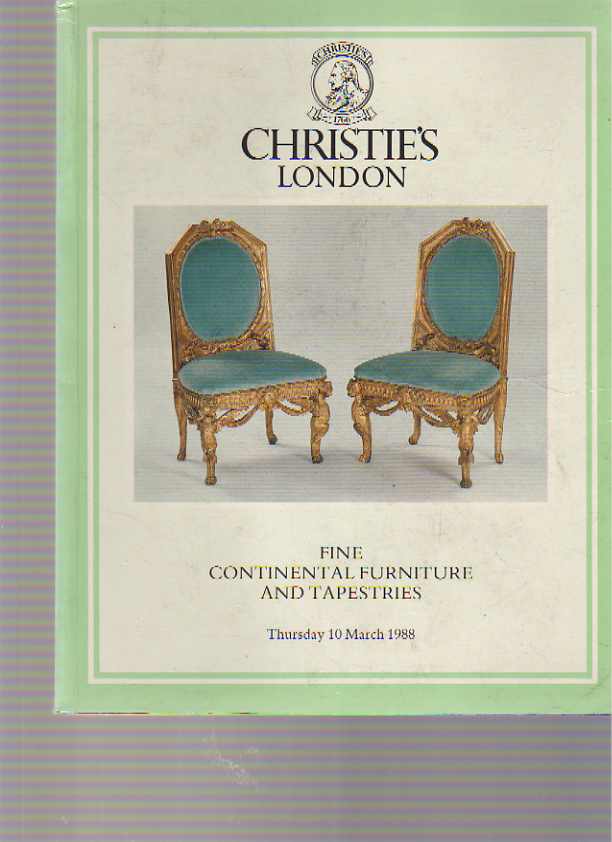 Christies 1988 Fine Continental Furniture and Tapestries