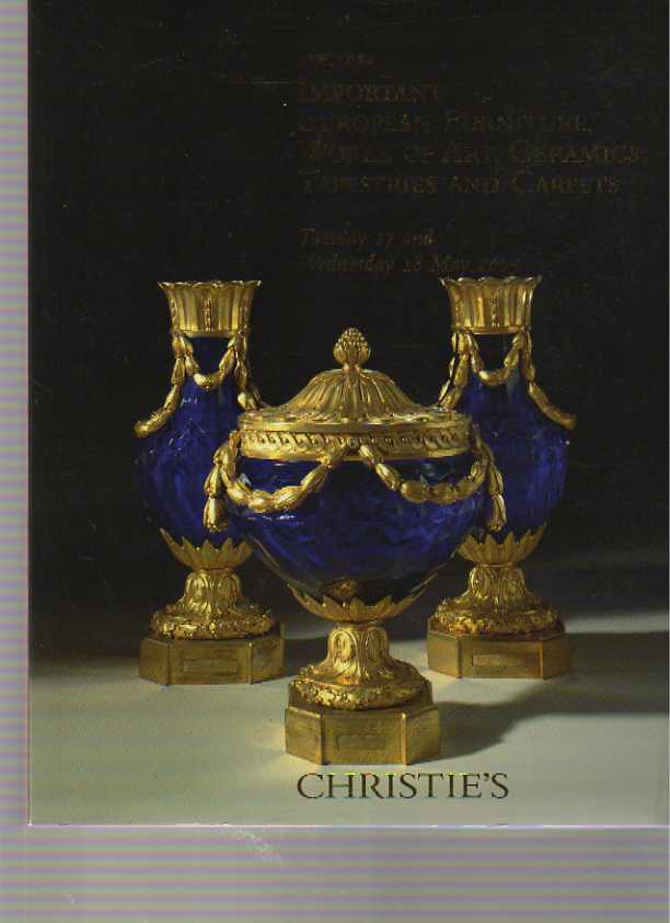 Christies 2005 Important European Furniture Tapestries Ceramics - Click Image to Close