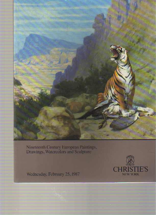Christies 1987 19th C European Paintings, Watercolours Sculpture Christies 1987 19th C European Paintings, Watercolours Sculpture