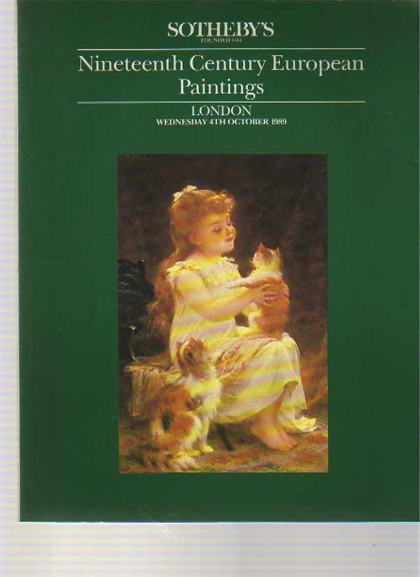 Sothebys October 1989 19th Century European Paintings