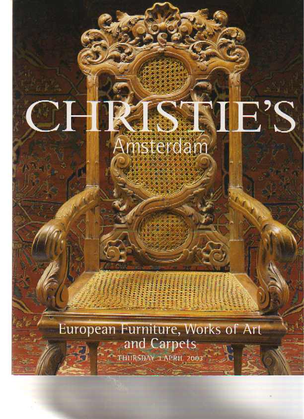Christies 2003 European Furniture, Works of Art & Carpets