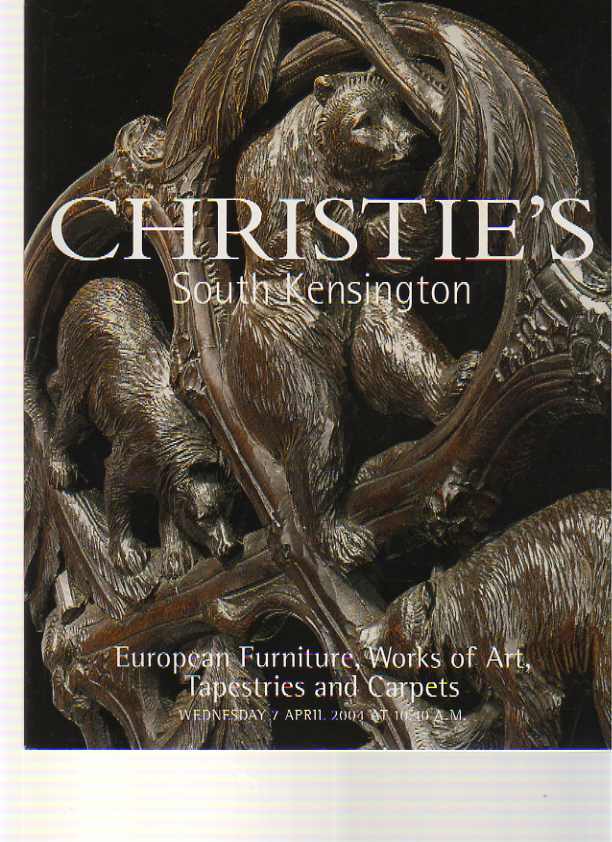 Christies April 2004 European Furniture Works of Art Tapestries
