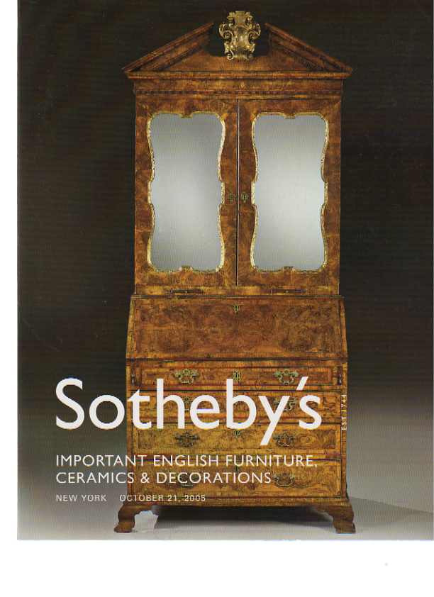 Sothebys 2005 Important English Furniture, Ceramcs & Decorations