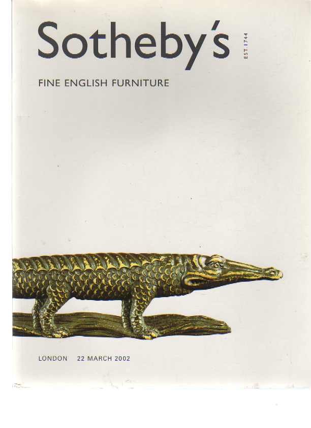Sothebys 2002 Fine English Furniture - Click Image to Close