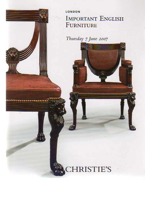 Christies June 2007 Important English Furniture