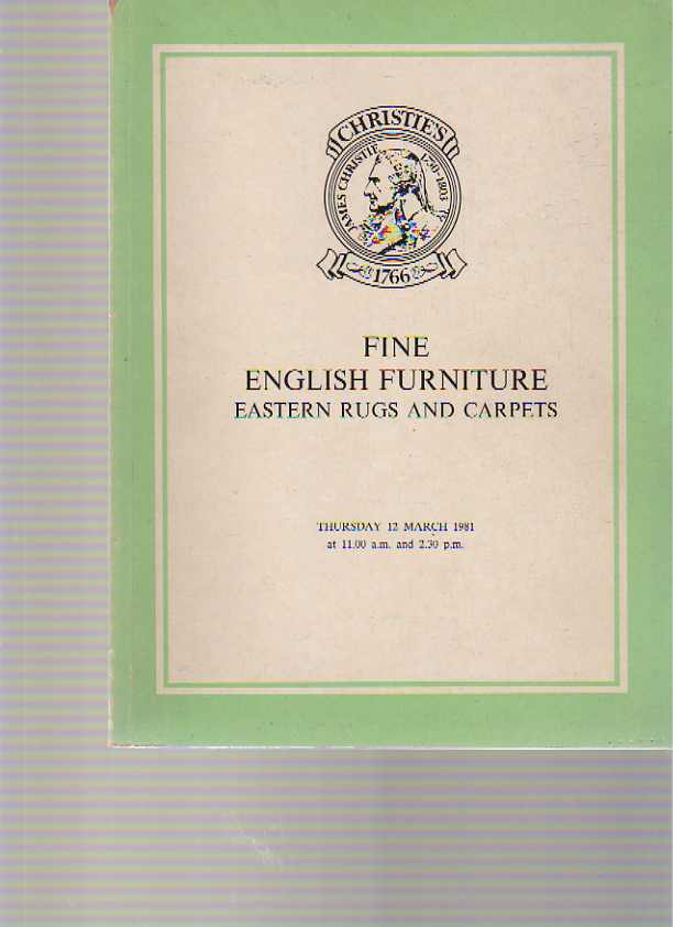 Christies 1981 Fine English Furniture Eastern Rugs & Carpets (Digital only)