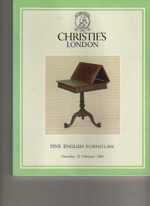 Christies February 1989 Fine English Furniture