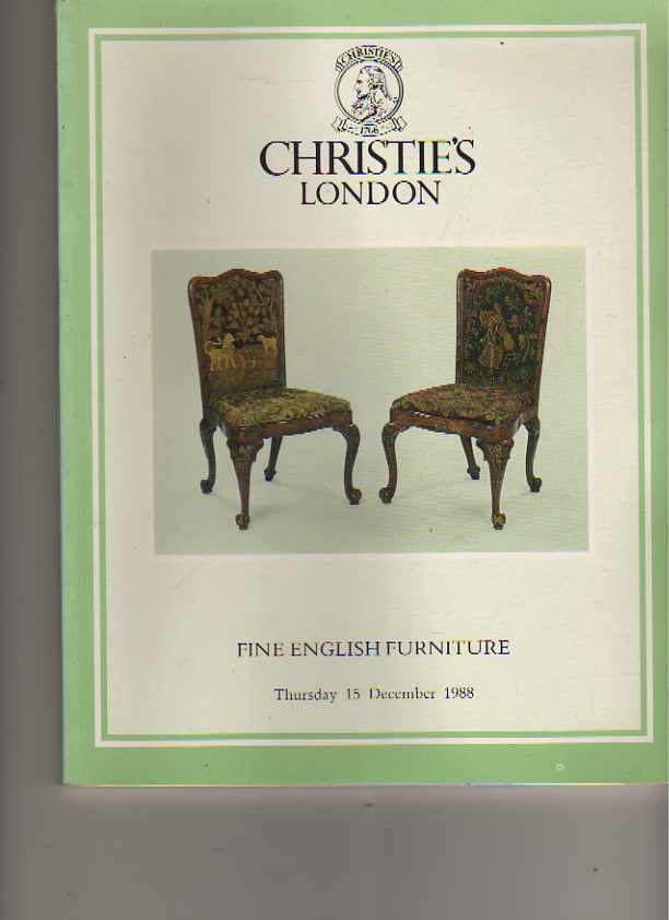 Christies December 1988 Fine English Furniture