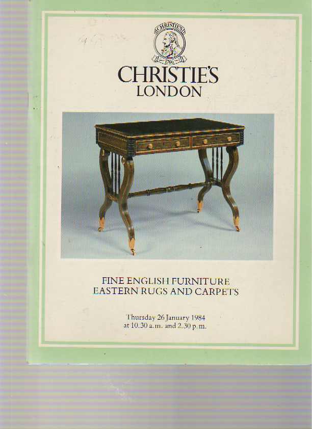 Christies 1984 Fine English Furniture Eastern Rugs & Carpets - Click Image to Close