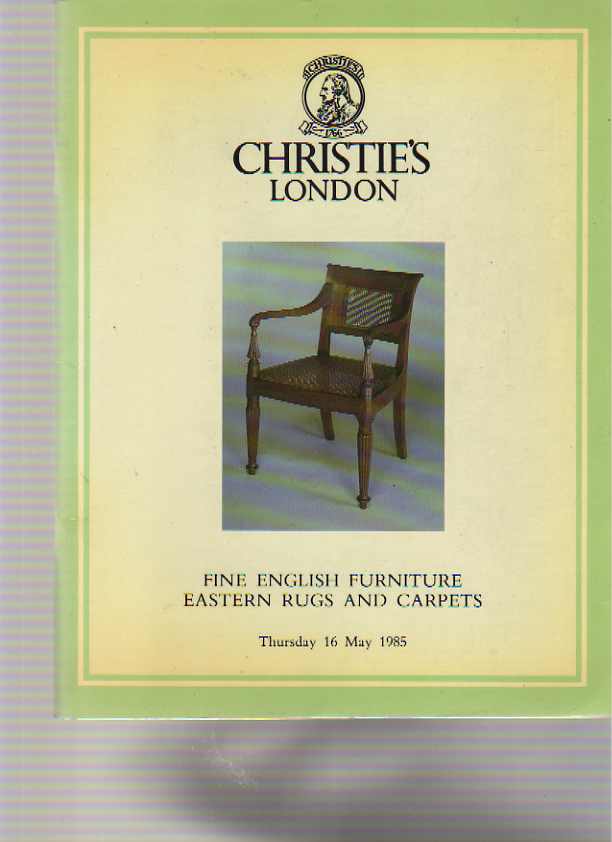 Christies 1985 Fine English Furniture Eastern Rugs & Carpets - Click Image to Close