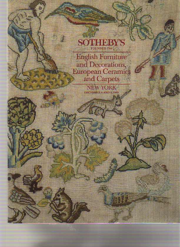 Sothebys 1989 English Furniture & Decorations European Ceramics