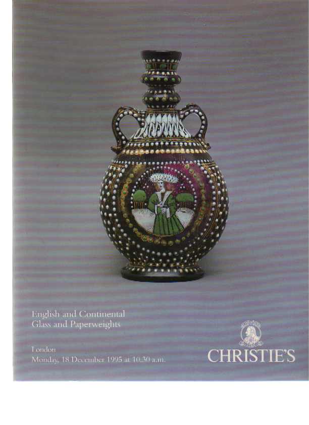 Christies December 1995 English & Continental Glass & Paperweights