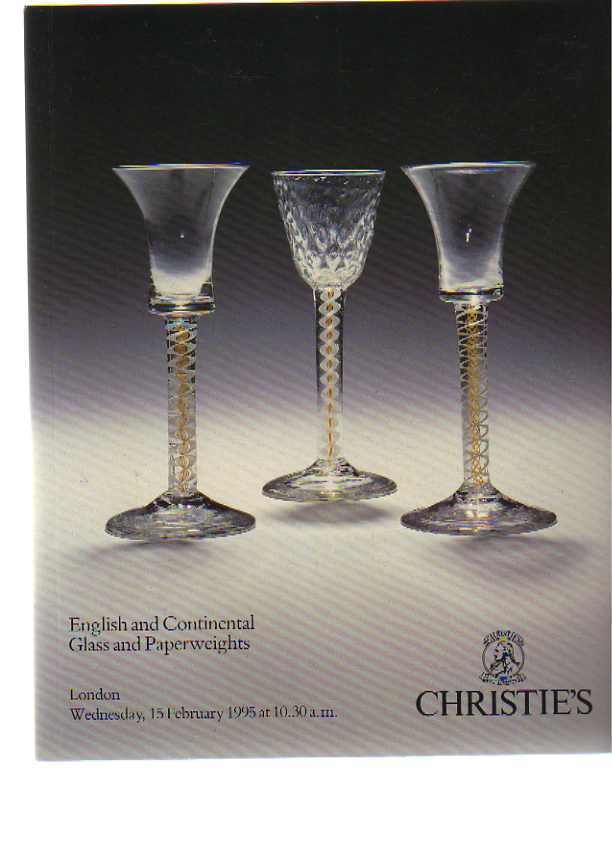 Christies 1995 English & Continental Glass & Paperweights - Click Image to Close