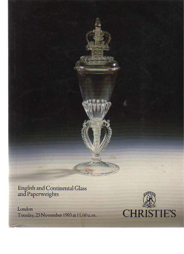Christies 1993 English & Continental Glass & Paperweights