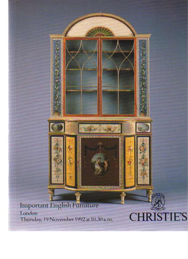 Christies November 1992 Important English Furniture