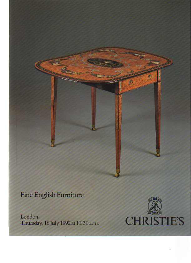 Christies July 1992 Fine English Furniture