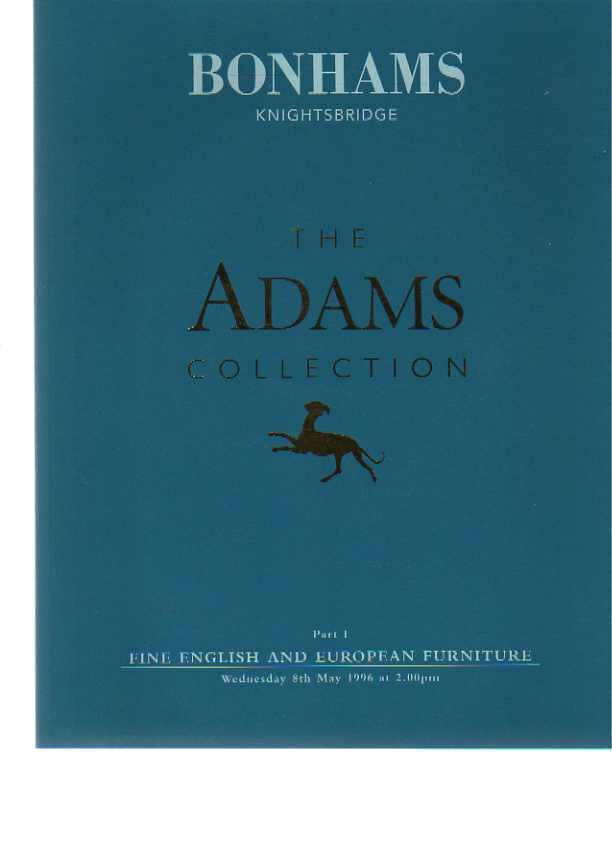 Bonhams 1996 Adams Collection Fine Furniture