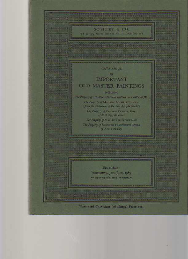 Sothebys 1965 Important Old Master Paintings