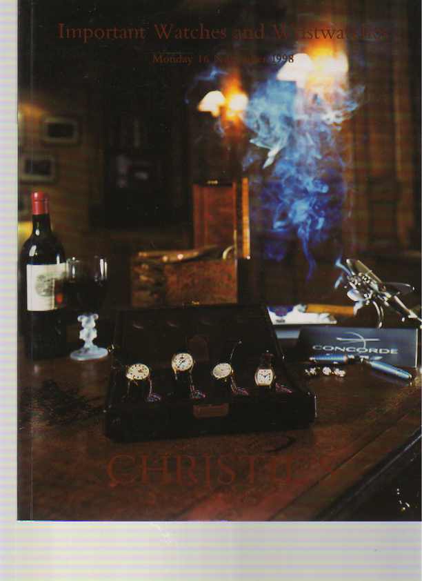 Christies November 1998 Important Watches & Wristwatches - Click Image to Close