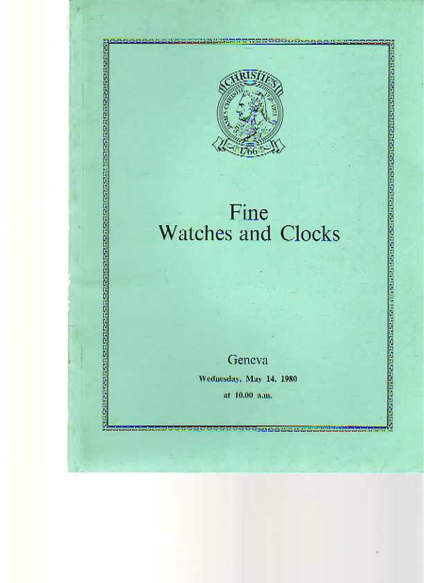 Christies 1980 Fine Watches and Clocks